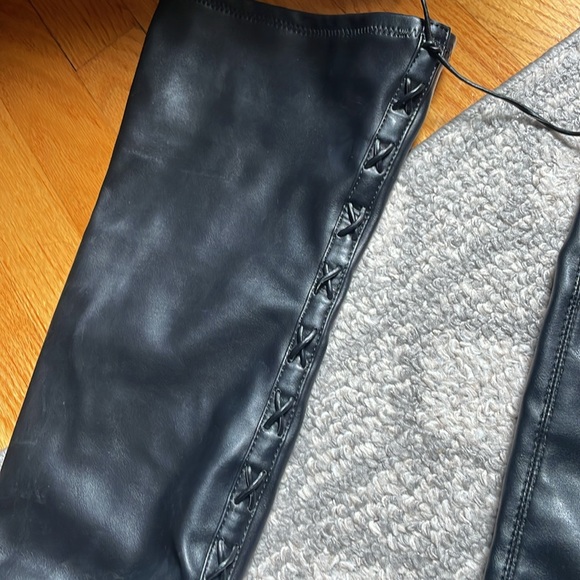 Faux Leather Knee High Boots - Picture 5 of 8